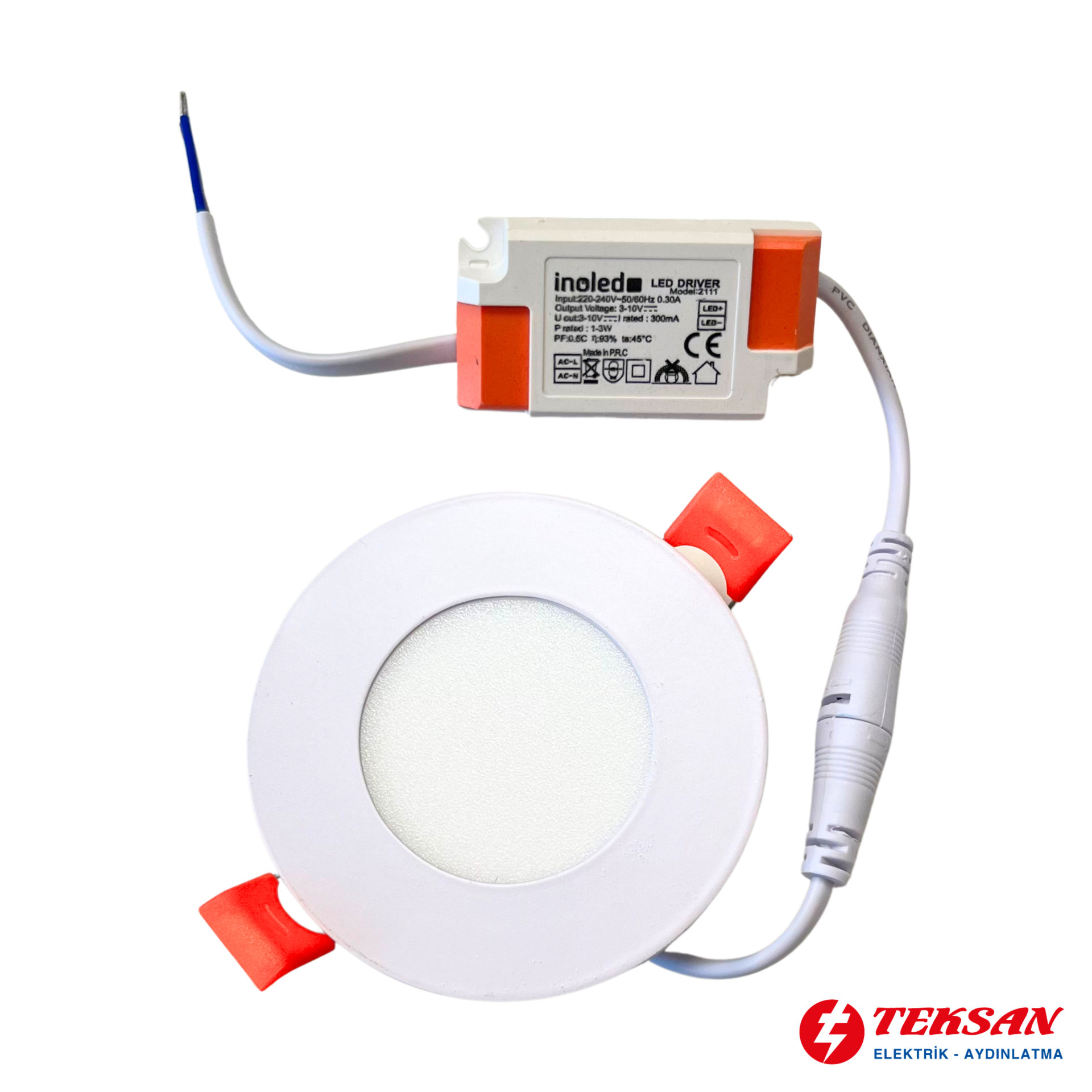 İnoled 3W Yuvarlak Sıva Altı Led Panel (Beyaz Kasa-6500K) 2703-01