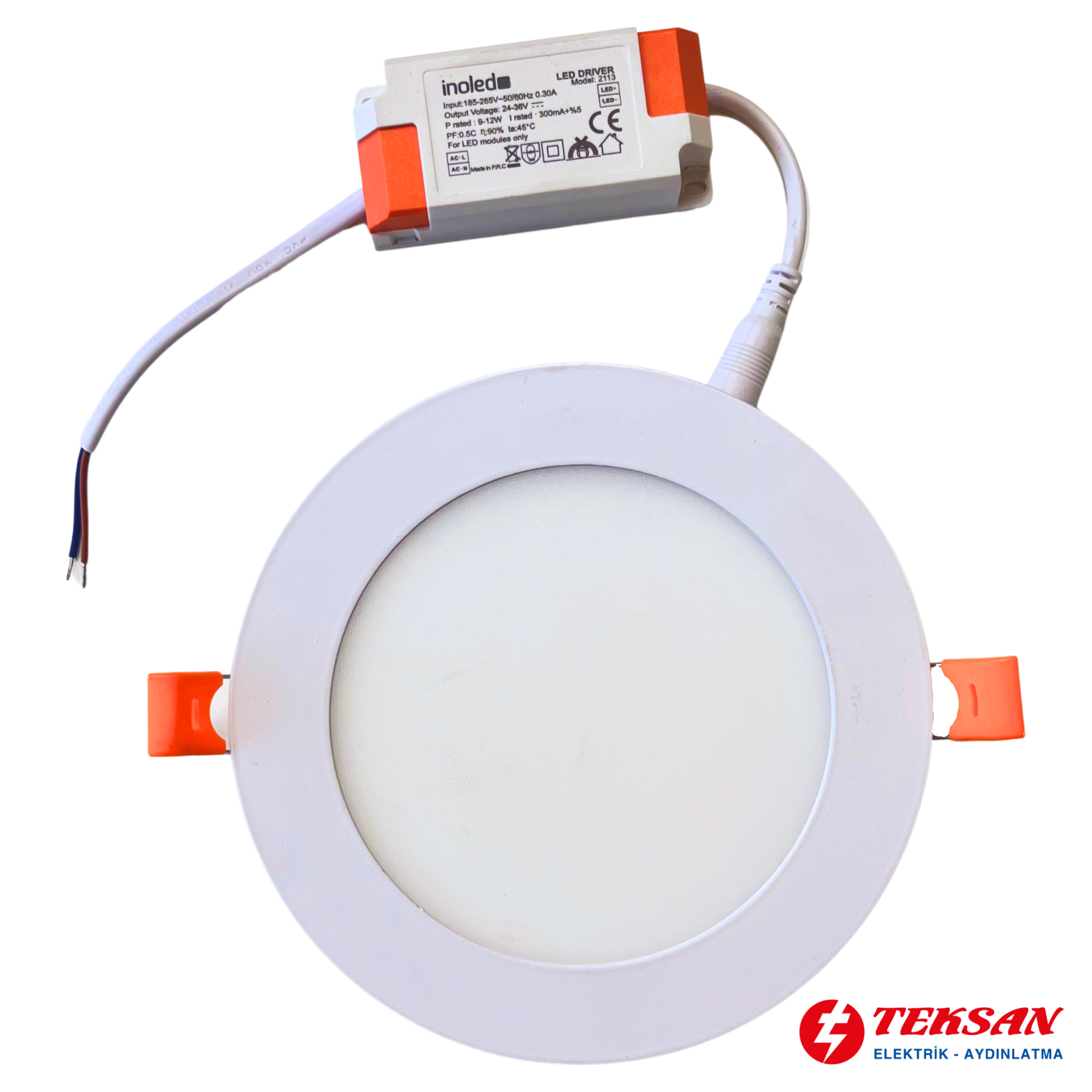 İnoled 9W Sıva Altı Yuvarlak LED Panel (Beyaz Kasa-4000K) 2709-03