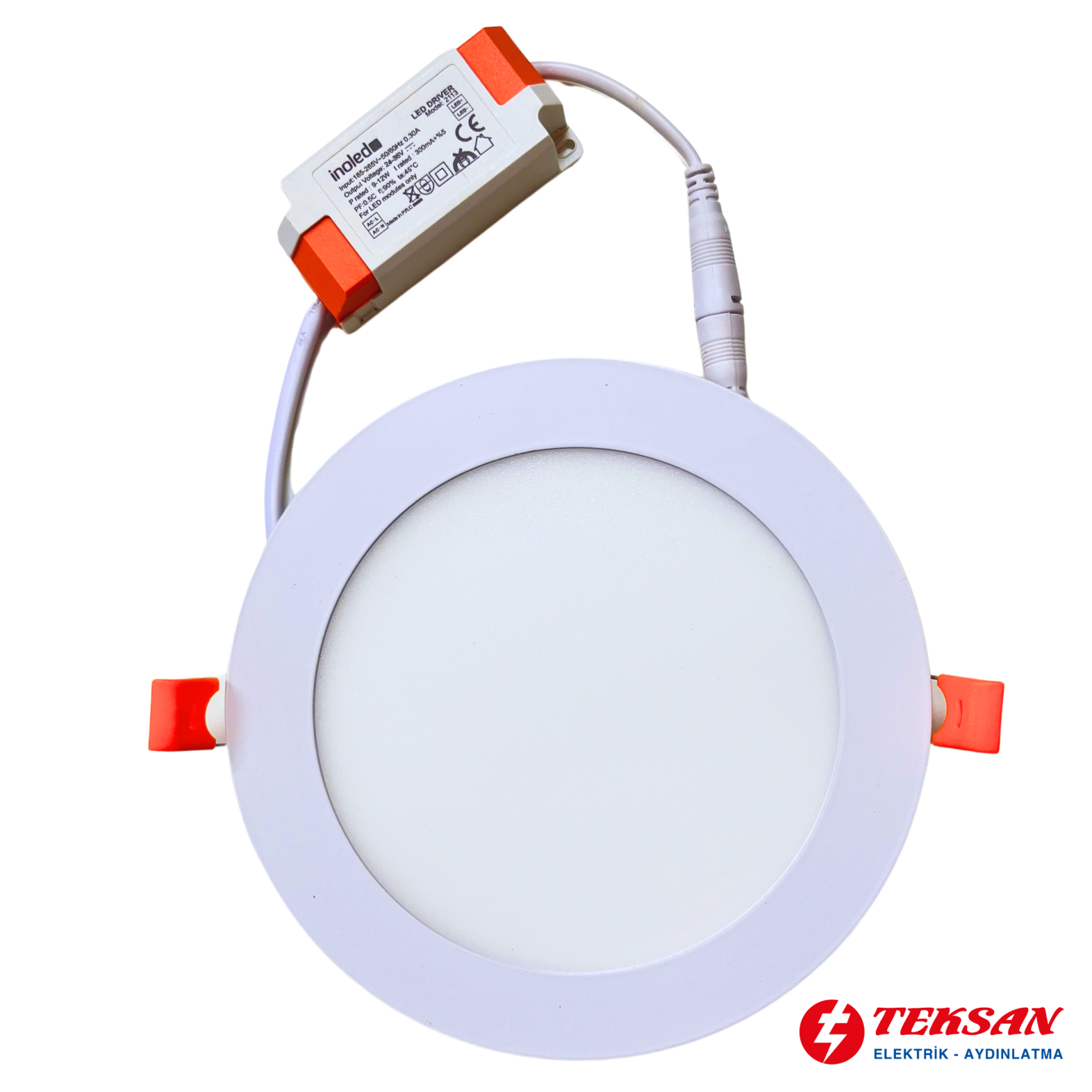 İnoled 12W Sıva Altı Yuvarlak LED Panel (Beyaz Kasa-3000K) 2712-02