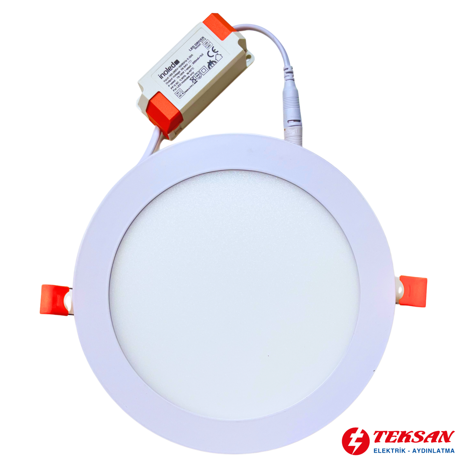İnoled 18W Sıva Altı Yuvarlak LED Panel (Beyaz Kasa-6500K) 2718-01