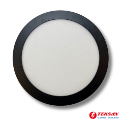 İnoled 24W Sıva Üstü Yuvarlak LED Panel (Siyah Kasa-3000K) 2772-02