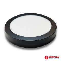 İnoled 18W Sıva Üstü Yuvarlak LED Panel (Siyah Kasa-3000K) 2771-02