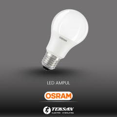 10 Adet OSRAM LED Ampul 8,5W E27 6500K VALUE OSRAM